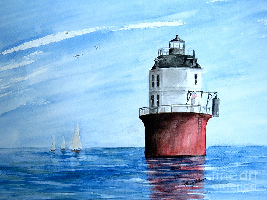 Baltimore Lighthouse  #2 Painting by Nancy Patterson