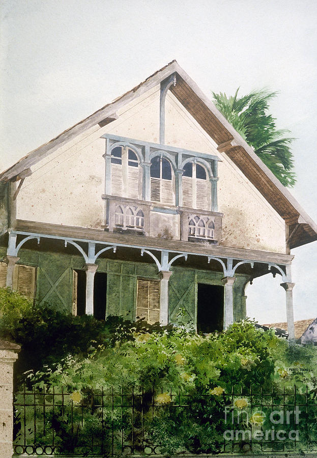Barbados Balcony #2 Painting by Monte Toon
