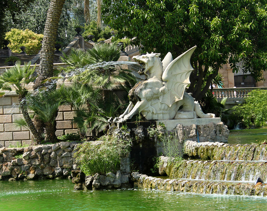 Barcelona Spain - Dragon Fountain #2 Photograph by Gregory Dyer