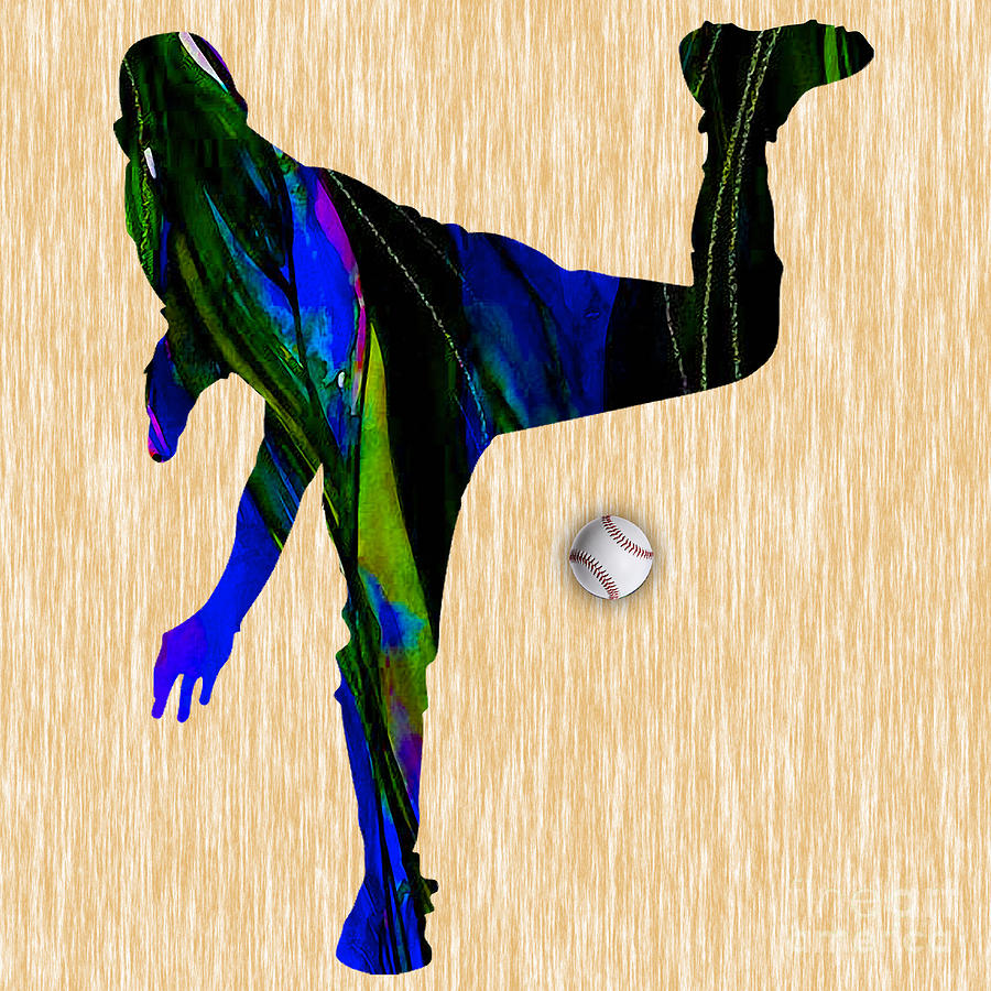 Baseball Mixed Media - Baseball Pitcher #2 by Marvin Blaine