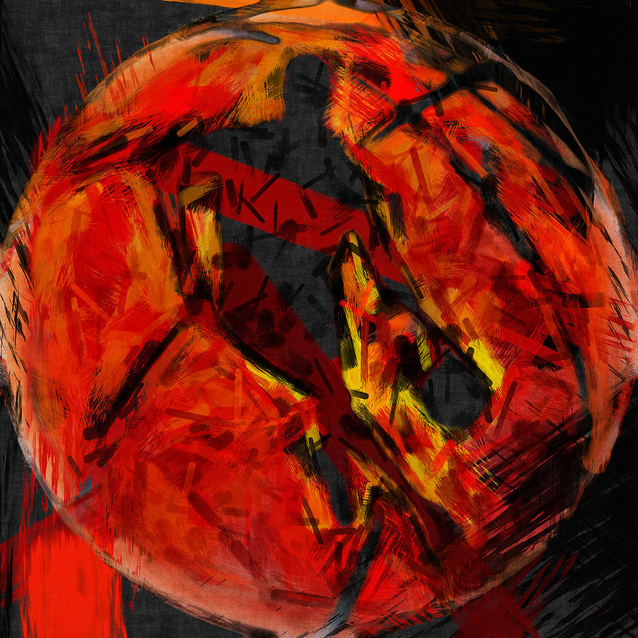 Basketball Abstract #2 Digital Art by David G Paul