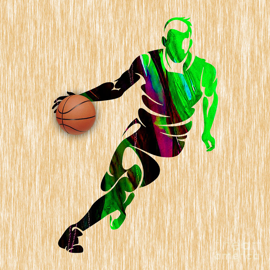 Basketball #2 Mixed Media by Marvin Blaine