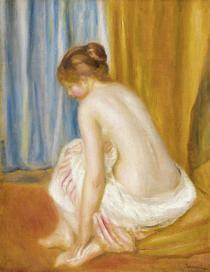 Bather #3 Painting by Pierre-Auguste Renoir