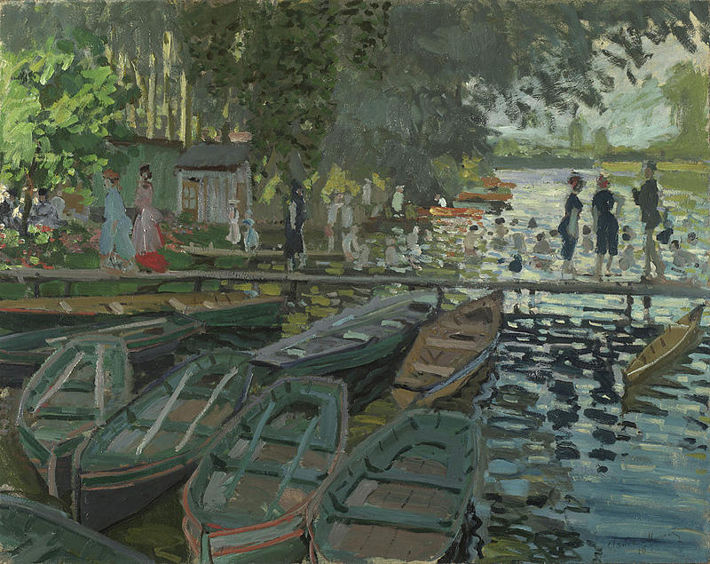 Bathers at La Grenouillere #8 Painting by Claude Monet