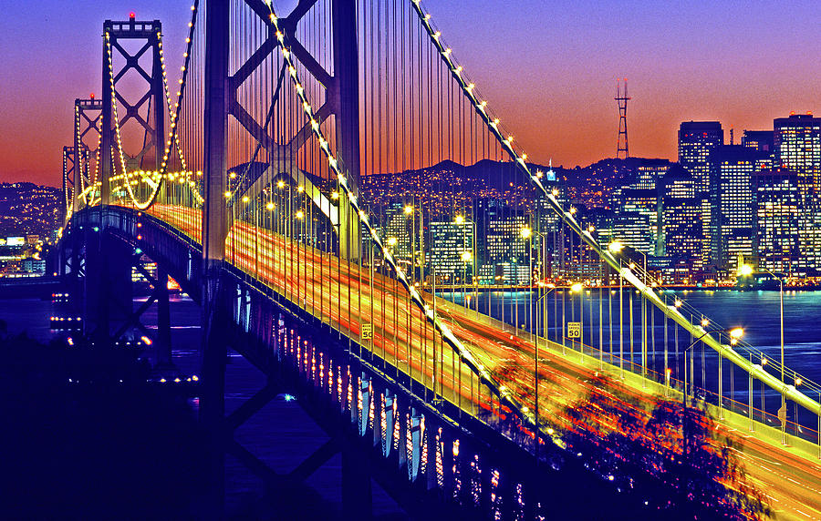Bay Bridge At Dusk, San Francisco #2 Photograph by Panoramic Images