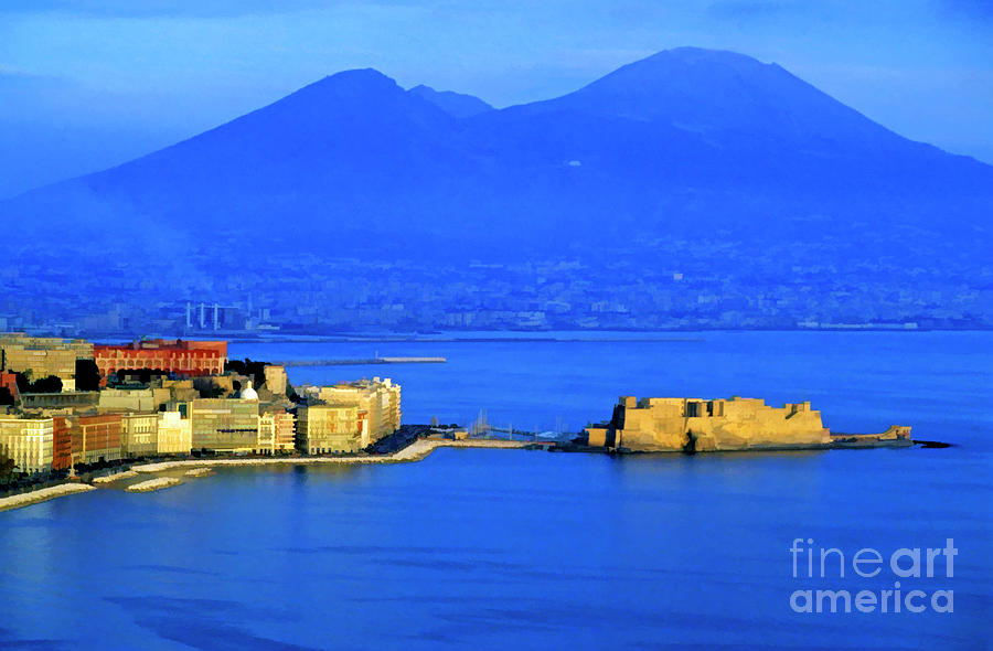 Castle Digital Art - Bay of Naples #2 by Sami Sarkis