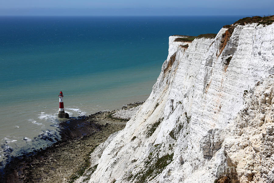 Beachy Head Cliffs and Lighthouse  Photograph by James Brunker