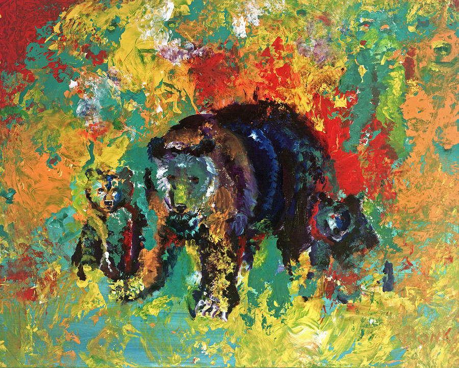 Bears Painting - Bear Family by Peter Bonk Bears Painting - Bear Family by Peter Bonk