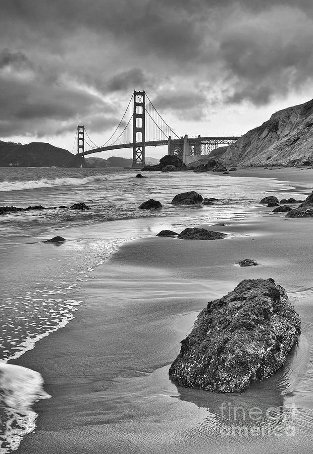 Golden Gate Bridge Photograph - Beautiful view of the Golden Gate bridge from Marshalls Beach. #2 by Jamie Pham