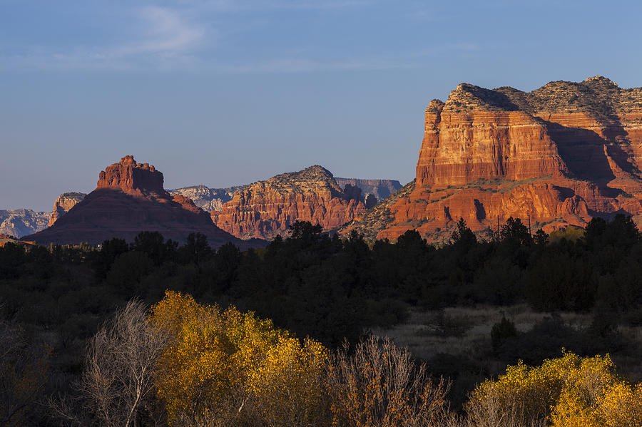 Bell Rock and Courthouse Butte Photograph by Ed Gleichman