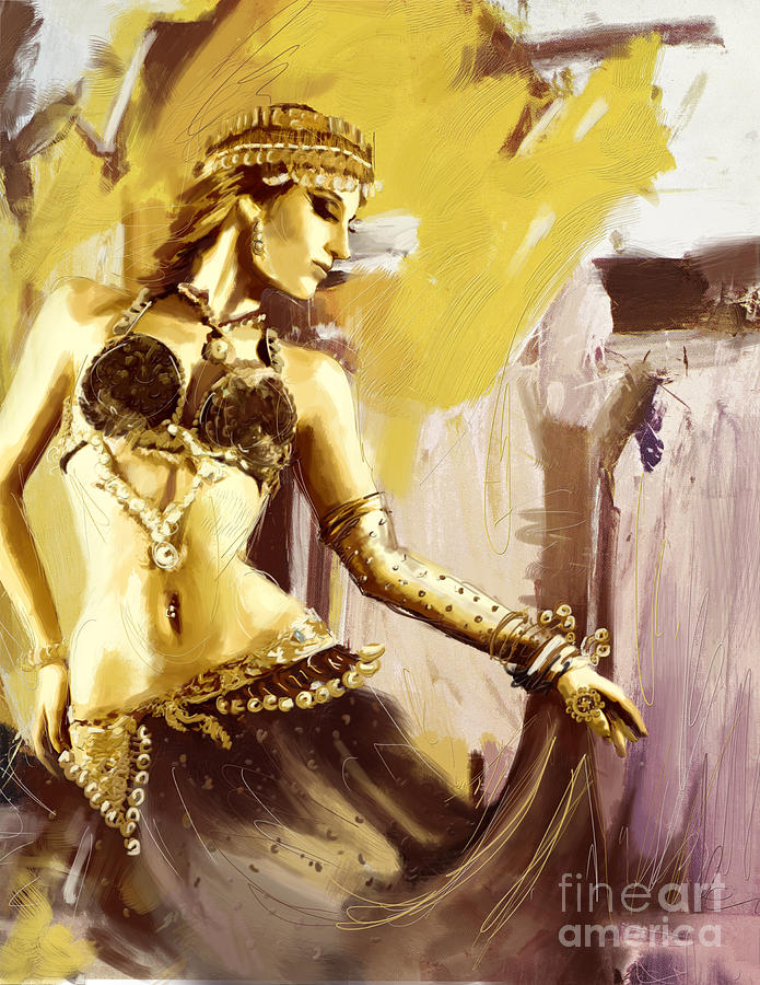 Belly Dancer Painting - Abstract Belly Dancer 18 by Corporate Art Task Force