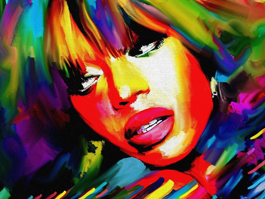 Beyonce  #2 Painting by Bogdan Floridana Oana