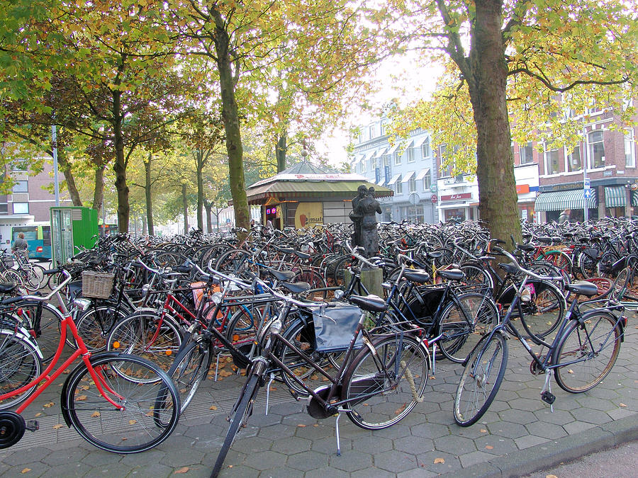 Bicycle Parking in Haarlem Photograph by Alex Vishnevsky Pixels