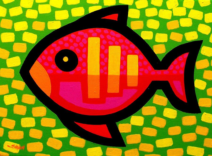 Fish Painting - Big Fish #2 by John  Nolan