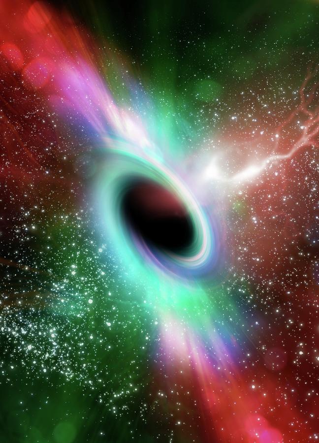 Black Hole, Artwork Digital Art by Victor Habbick Visions