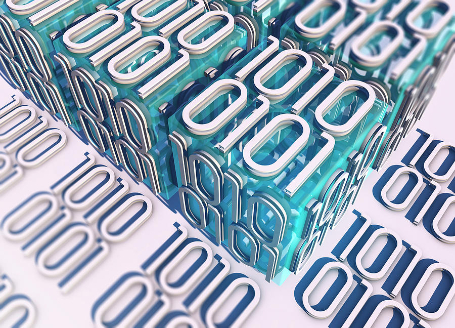 Blocks Of Binary Code Data Photograph by Ikon Images