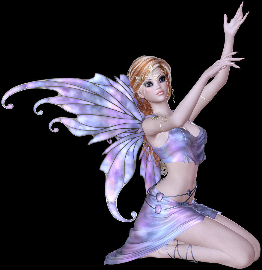 Fairy Digital Art - Blond Fairy Girl #2 by Marcella  