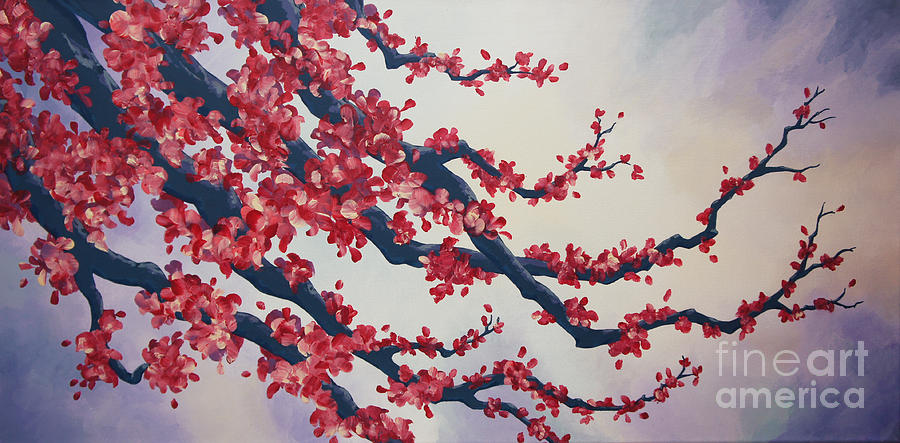 Blossoms at Dusk Painting by Shiela Gosselin