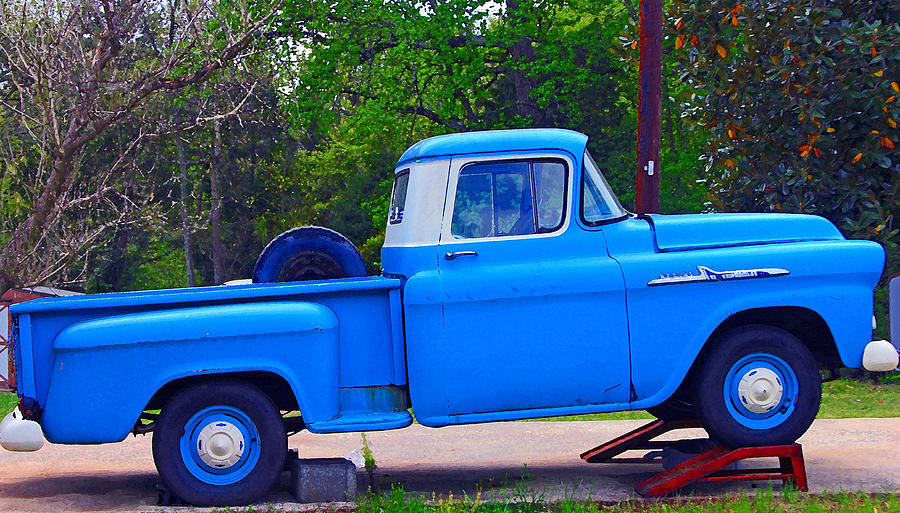 Blue Apache pickup truck #1 Photograph by Andy Lawless