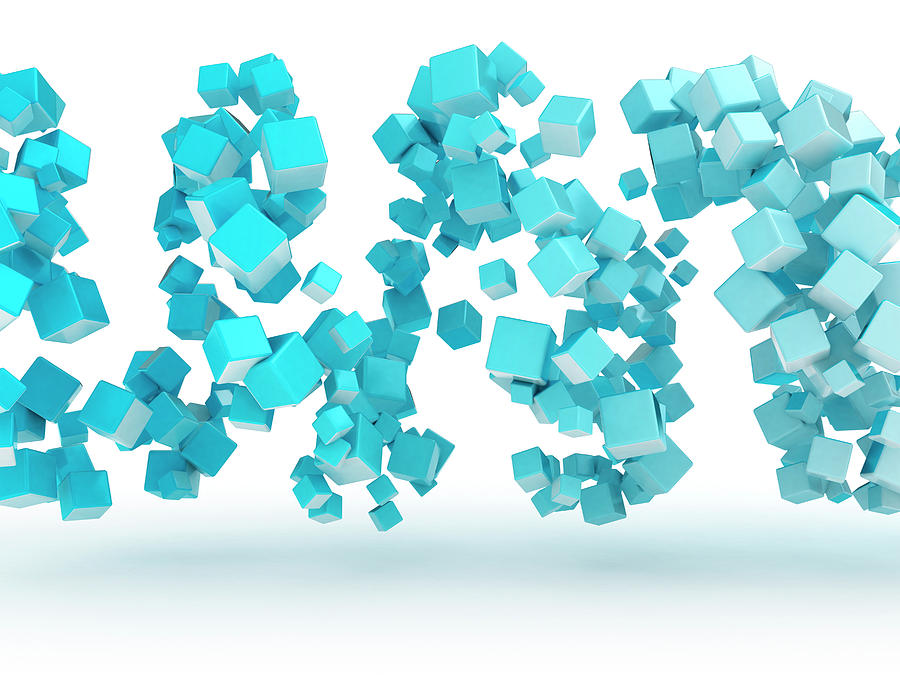 Blue Cubes #2 Photograph by Jesper Klausen / Science Photo Library