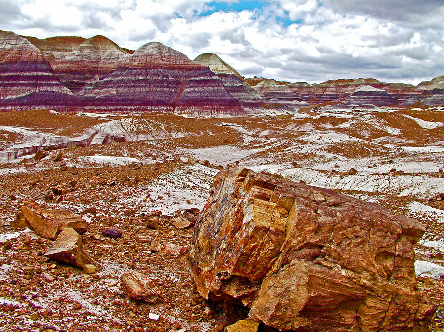 Blue Mesa Trail in Petrified Forest National Park-Arizona. Photograph ...