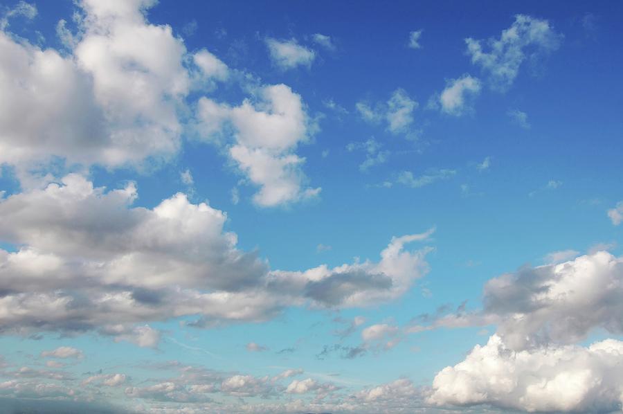 Blue Sky With Cumulus Clouds, Artwork #2 Digital Art by Leonello Calvetti