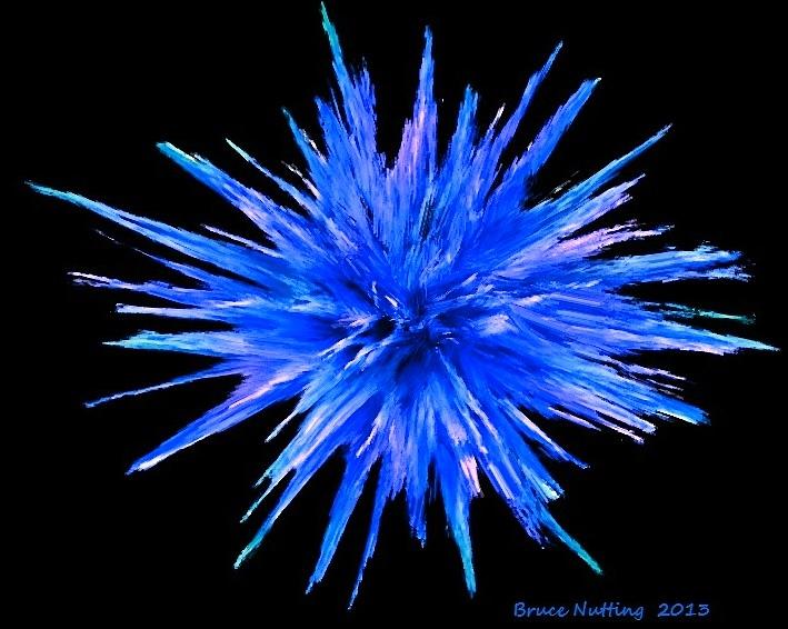 Blue Star Crystal #2 Painting by Bruce Nutting