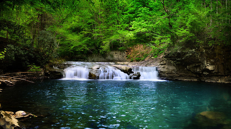 Blue Waterfall #2 Photograph by Lisa Lambert-Shank