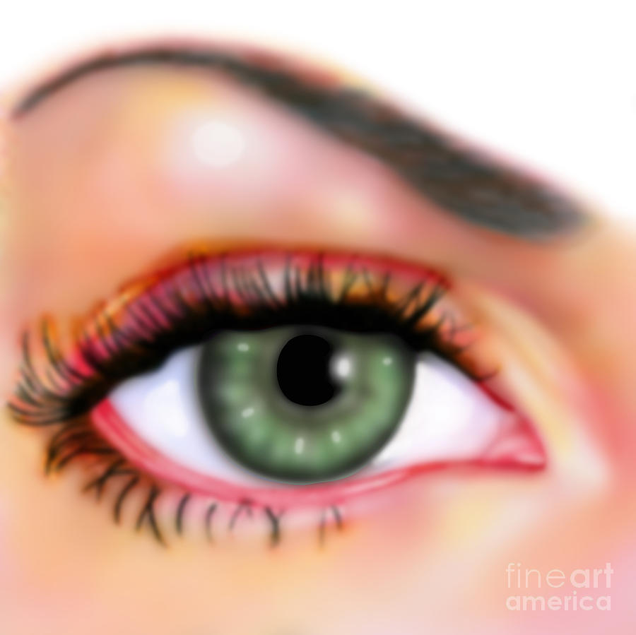 Green Eye Photograph - Blurred Vision #2 by Gwen Shockey