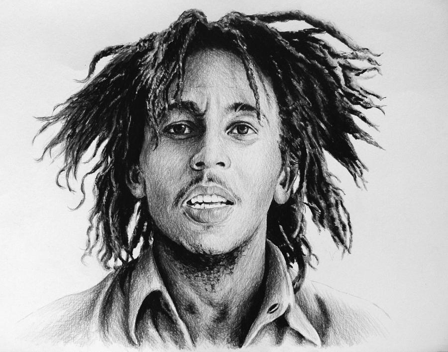 Bob Marley #2 Drawing by Andrew Read