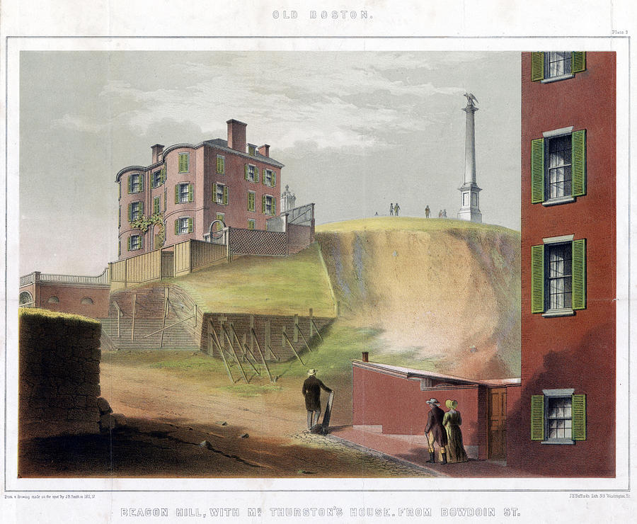 Boston Beacon Hill, 1811 #2 Painting by Granger
