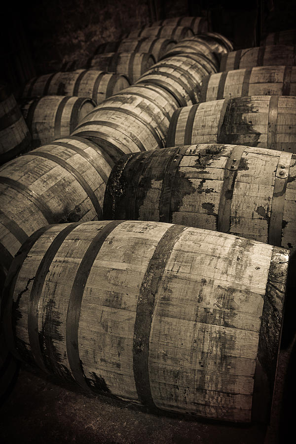 Bourbon Barrel Photograph - Bourbon Barrels Forever by Karen Varnas