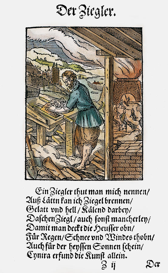 Brickmaker, 1568 #2 Painting by Granger