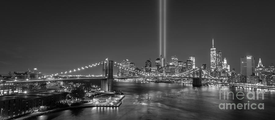 Statue Of Liberty Photograph - Brooklyn Bridge September 11 #2 by Michael Ver Sprill