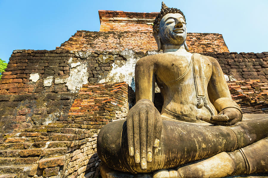 Architecture Photograph - Buddha Statue In Sukhothai, Thailand #2 by Deimagine