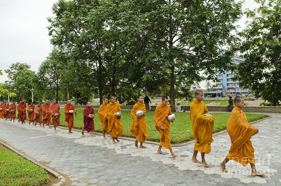Buddhist Monks In Battambang Cambodia #2 Photograph by JM Travel Photography