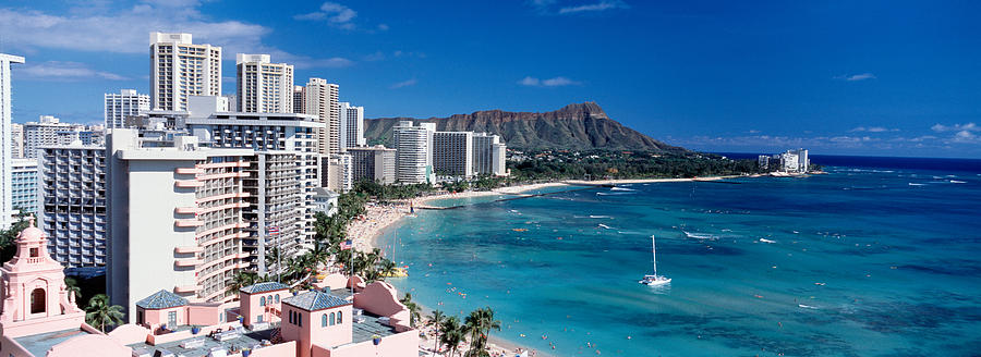 Buildings At The Waterfront, Waikiki #2 Photograph by Panoramic Images