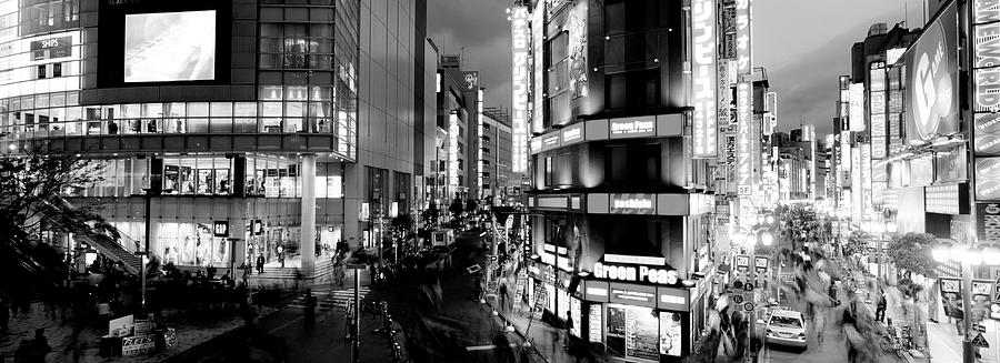 Architecture Photograph - Buildings Lit Up At Night, Shinjuku #2 by Panoramic Images