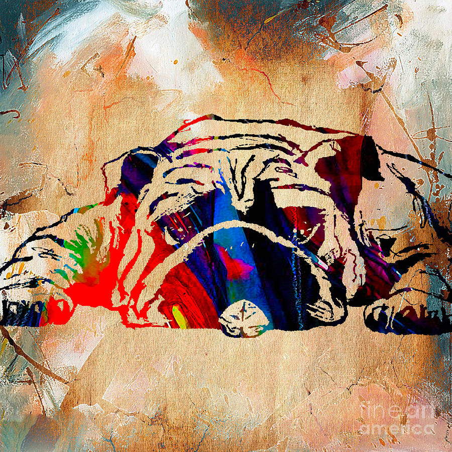 Cool Mixed Media - Bulldog Collection #2 by Marvin Blaine