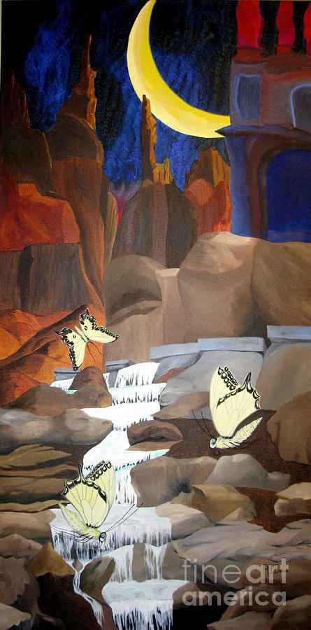 Butterfly Falls #2 Painting by Richard Dotson