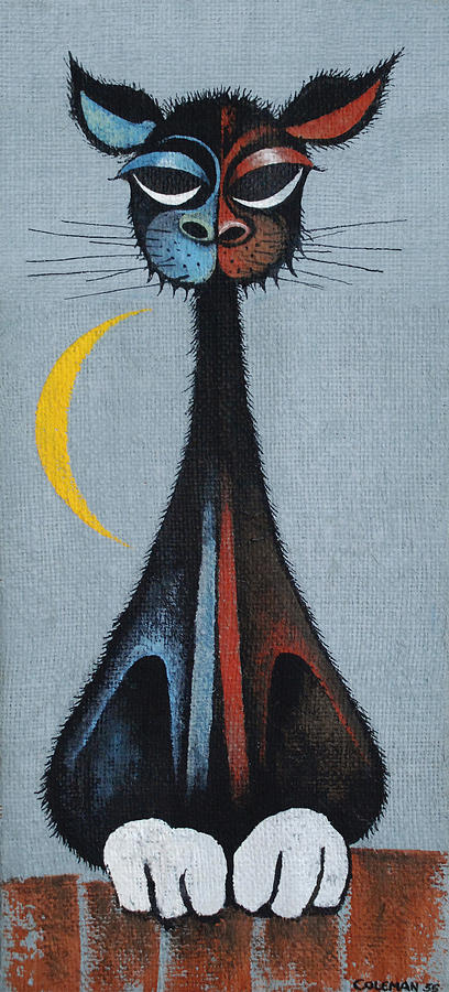 Cat Painting - C3 by Dave Coleman