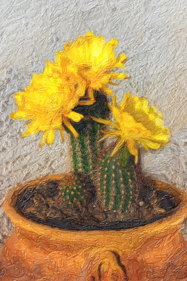 Flowers Still Life Digital Art - Cactus Flower #1 by Gravityx9  Designs