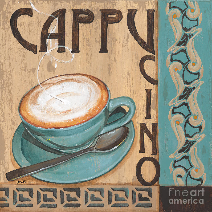 Coffee Painting - Cafe Nouveau 1 #2 by Debbie DeWitt