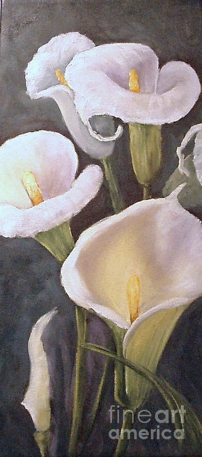Calla Lilies  #2 Painting by Barbara Haviland