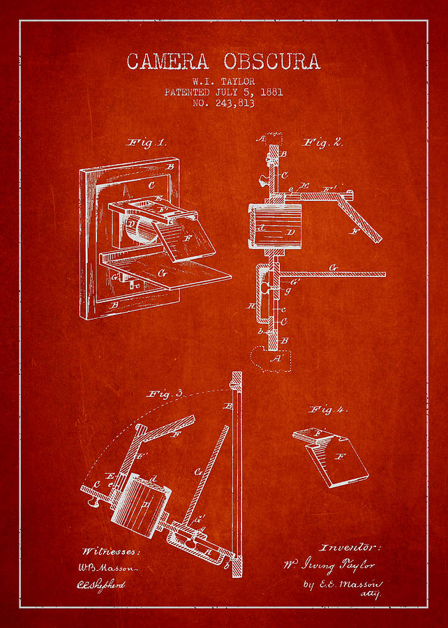 Vintage Digital Art - Camera Obscura Patent Drawing From 1881 #2 by Aged Pixel