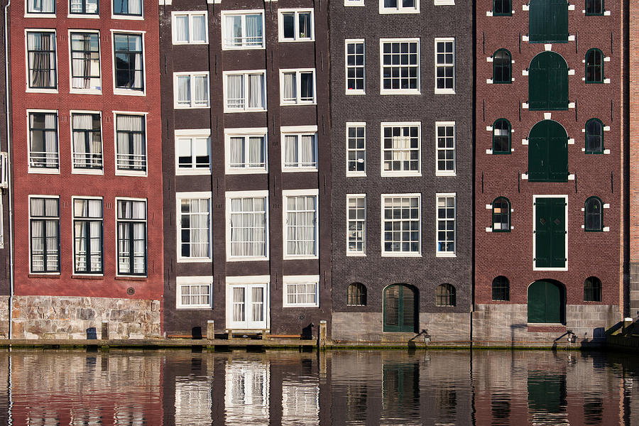 Architecture Photograph - Canal Houses in Amsterdam #2 by Artur Bogacki