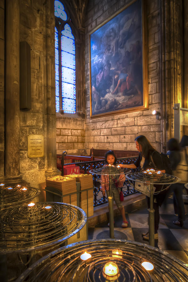 Paris Photograph - Candles in the Cathedral #2 by Tim Stanley