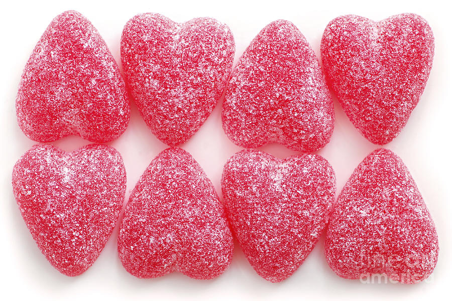 Candy Photograph - Candy hearts 1 by Elena Elisseeva
