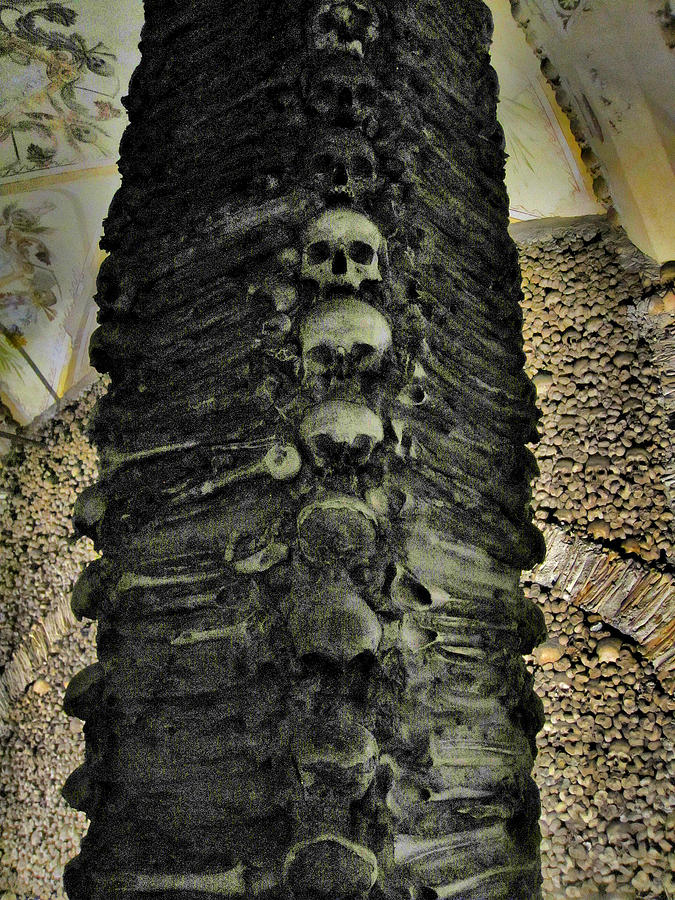 Skeleton Photograph - Capela Dos Ossos. Chapel Of Bones. Evora. Portugal. #2 by Andy i Za