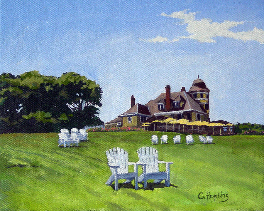 Sunset Painting - Castle Hill Inn Newport Rhode Island #8 by Christine Hopkins